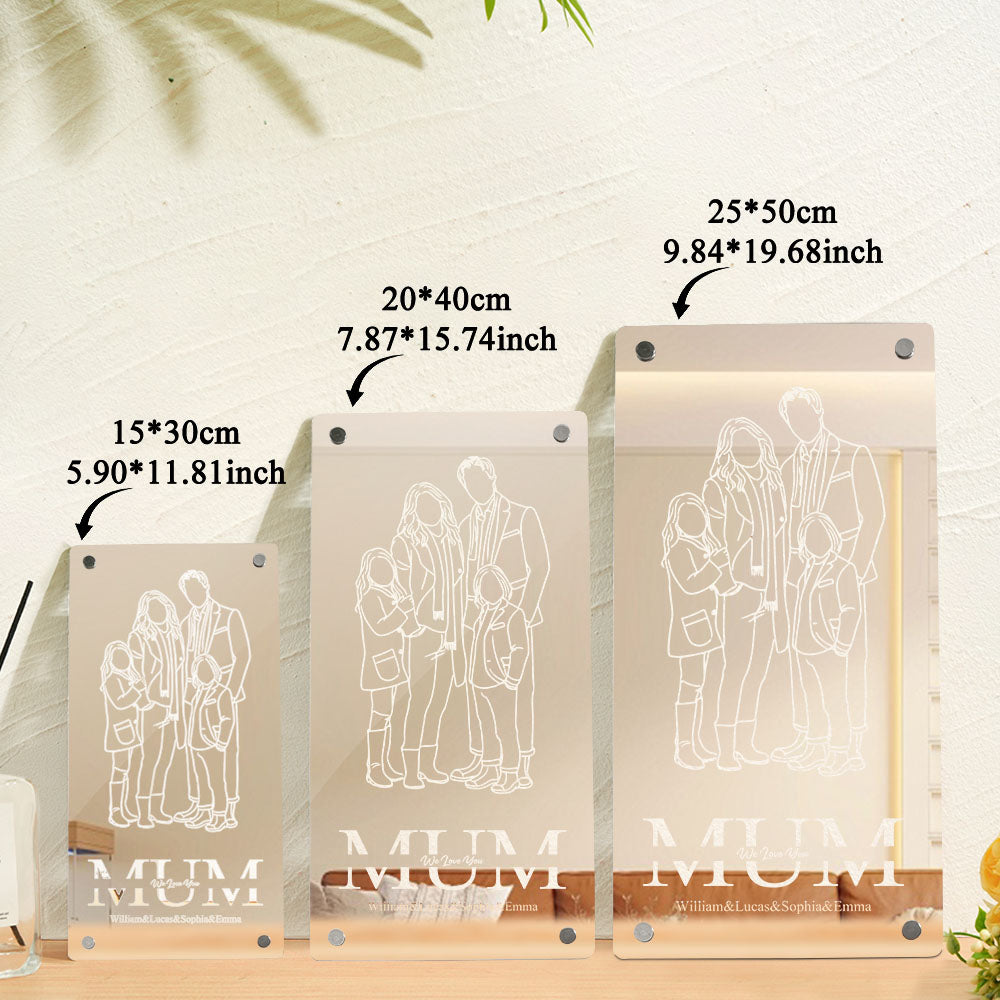 Silhouette Photo Mirror Light